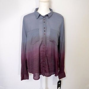 NWT Rock & Republic Ombre' Shirt Size M